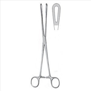 Forceps Sterile Single Use Rampley sponge holding 25cm Straight