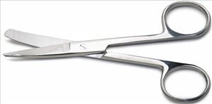 Sterile Single use Scissors surgical curved 14.5 cm sharp/blunt