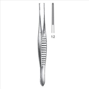 Forceps Sterile Single Use Gillies 15cm Straight Toothed
