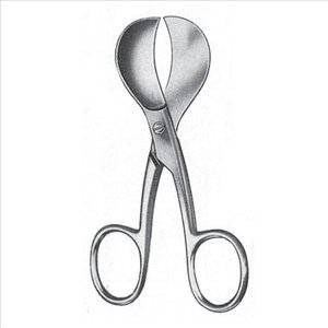 Scissors single use Umbilical cord 10cm Straight Steel Handle