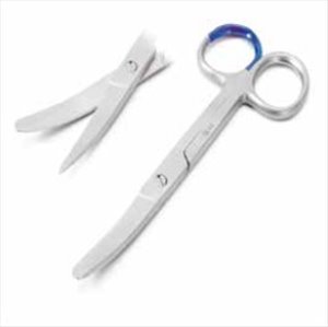 Sterile Single use Scissors Surgical curved sharp blunt 165 mm
