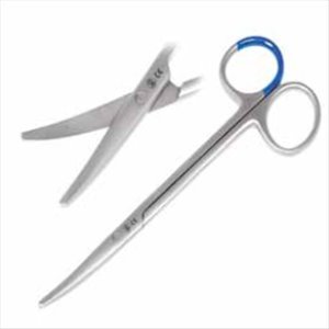 Sterile Single use Scissors noir dissecting w-cut curved 14.5 cm with C