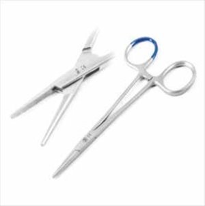 Sterile Single use Forceps Halsted Mosquito straight 12.5 cm with C