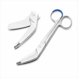 Sterile Single use Scissors bandage Lister 16 cm serated with C