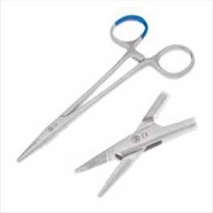 Sterile Single use Needle holder Crile-Wood 14.5 cm with C