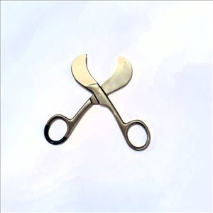 Sterile Single use Scissors umbilical cord 10.5 cm straight with C