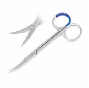 Sterile Single use Scissors Iris 11 cm delicate curved with C