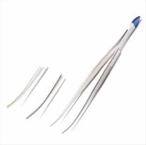 Sterile Single use Forceps dissecting Iris very delicate 10 cm curved no card
