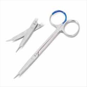Sterile Single use Scissors dissecting Stevens 11.5 cm curved bl/bl with C