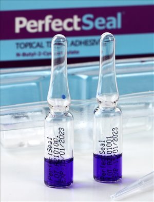 PerfectSeal Tissue Adhesive, n-Butyl / 2-Octyl Cyanoacrylate Blend, High viscosity, Coloured, 0.7ml