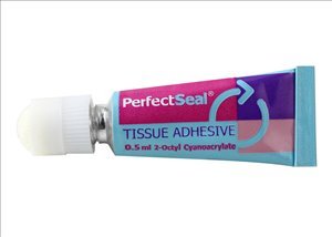 PerfectSeal Tissue Adhesive, 2-Octyl Cyanoacrylate, Blue/transparent, 0.5ml