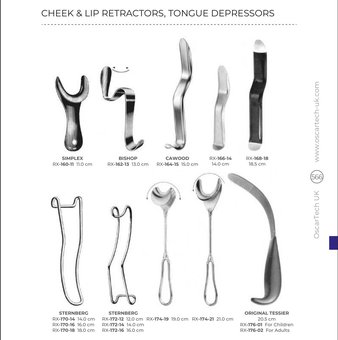 Cheek & Lip Retractors, Tongue Depressors