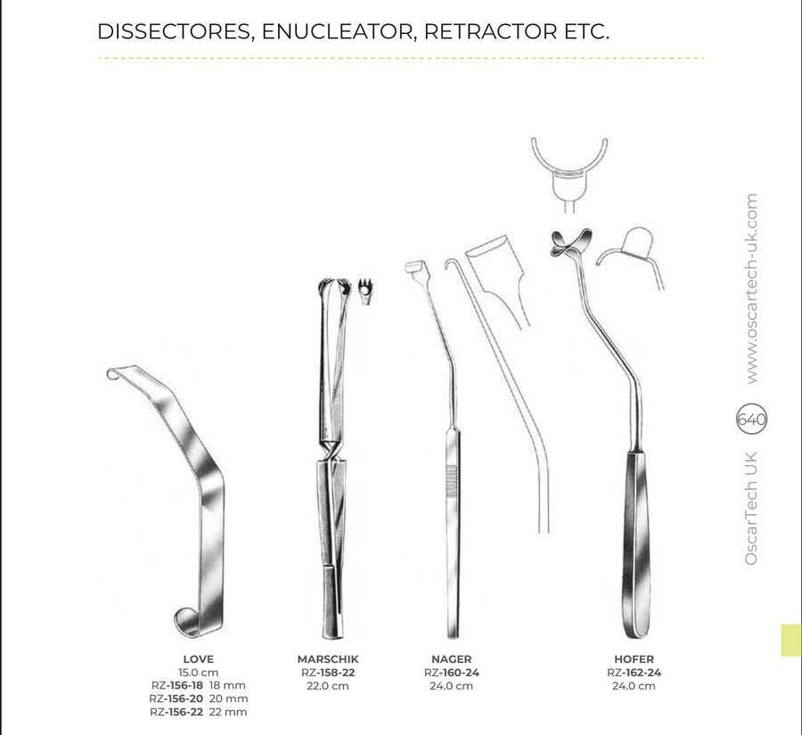 Dissectores, Enucleator, Retractor Etc.
