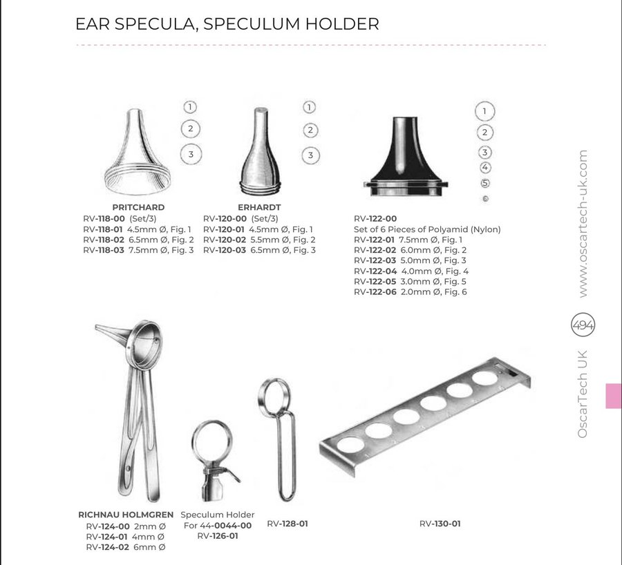Ear Specula, Speculum Holder