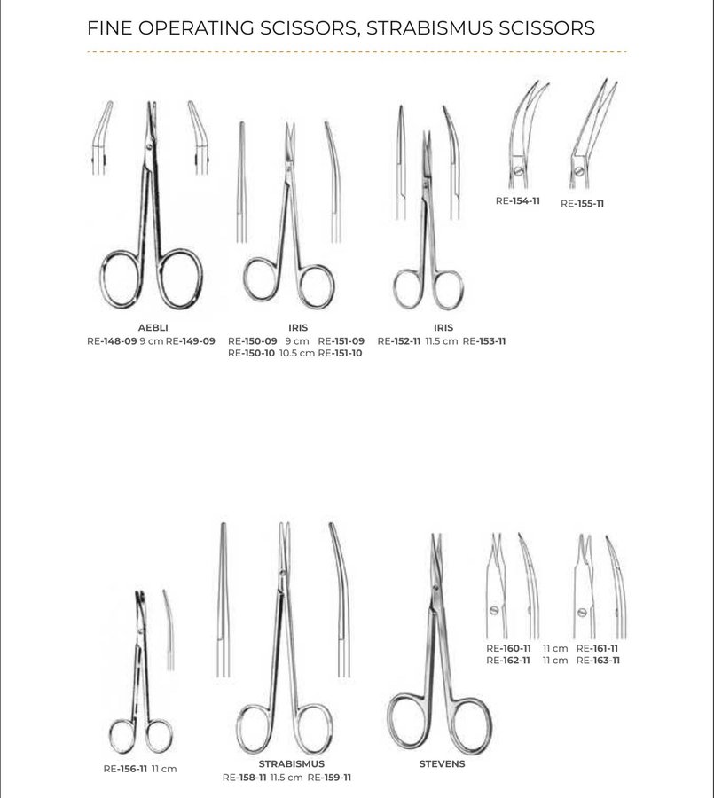 Fine Operating Scissors, Strabismus Scissors