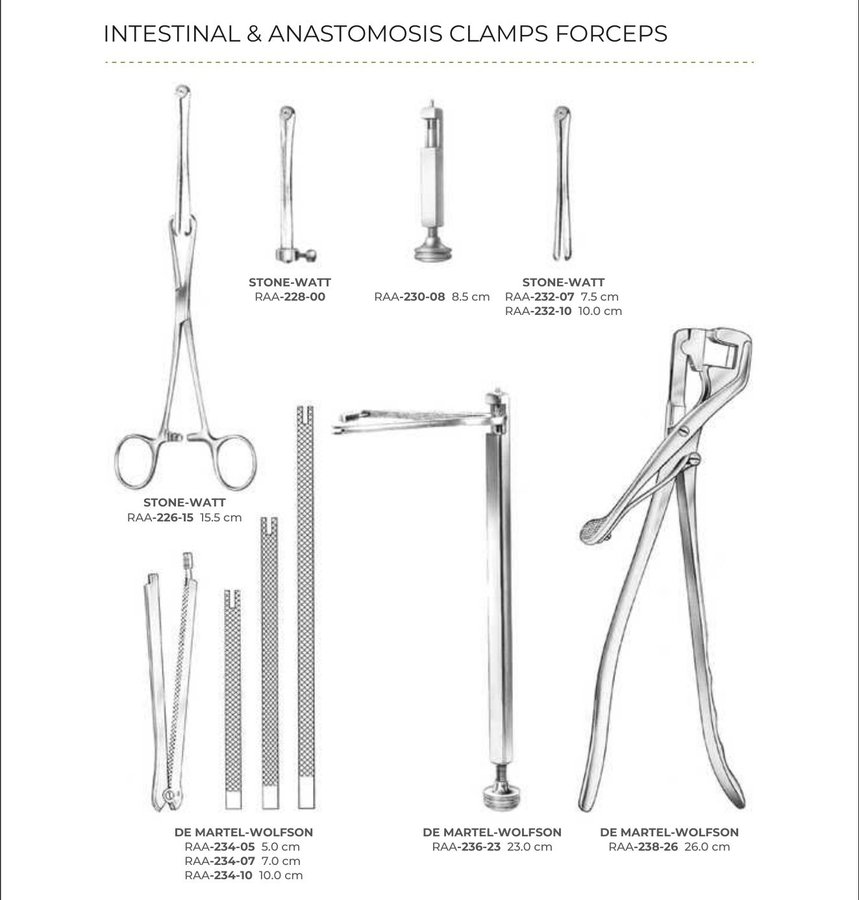Intestinal & Anastomosis Clamps Forceps