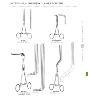 Intestinal & Appendix Clamps Forceps