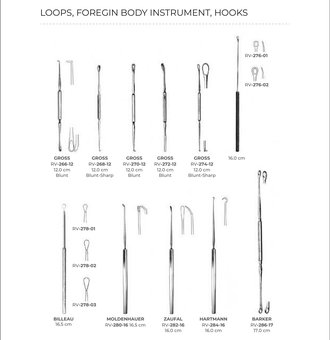 Loops, Foregin Body Instrument, Hooks