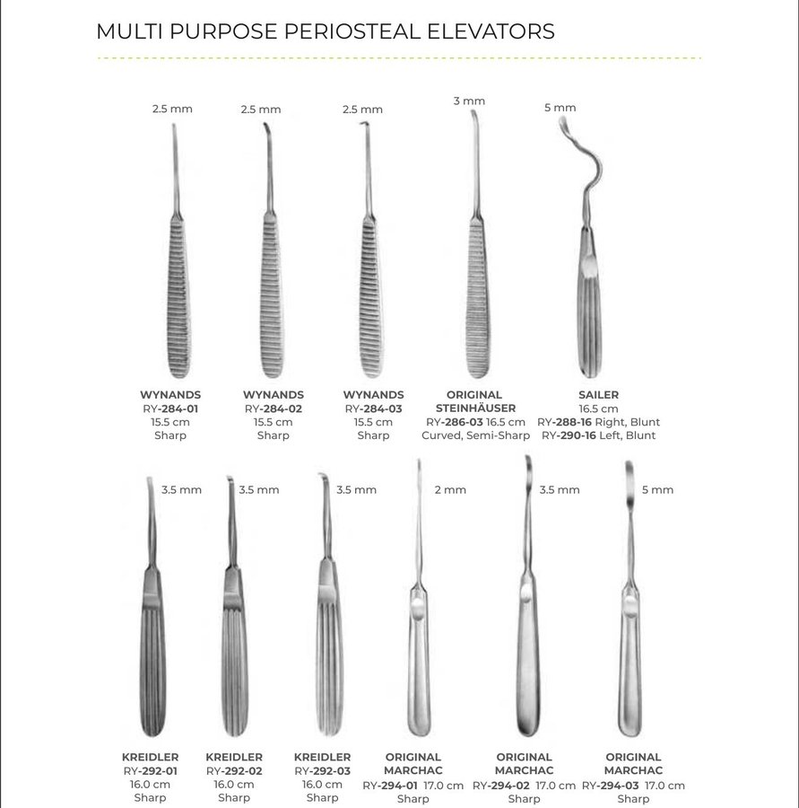 Multi Purpose Periosteal Elevators (Part 1)