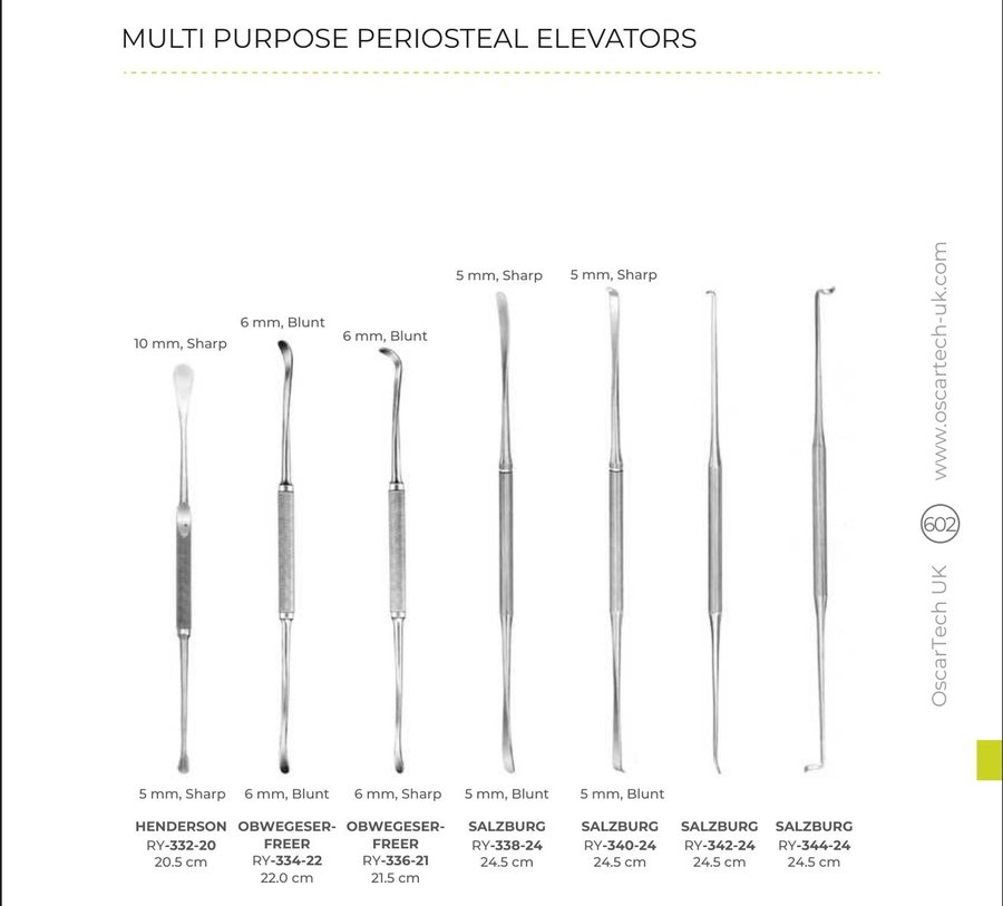 Multi Purpose Periosteal Elevators (Part 3)