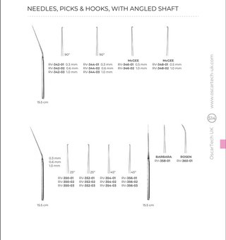 Needles, Picks & Hooks, With Angled Shaft