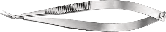 Castroviejo Keratoplasty Scissors, Angle to Side: Blunt Tip