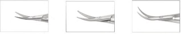 Castroviejo Universal Corneal Scissors, Strongly Curved, Blunt Tip Large blades