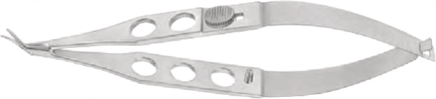 Troutman-Castroviejo Corneoscleral Scissors, With stop, Small blades, Right