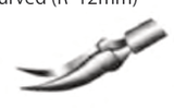 Vitreo-RetinalScissors, Curved ( R 12mm) 20 G , Titanium