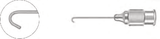Mclntyre-Binkhorst Cannula, Smooth blunt tip, 26Gauge, Angled Left