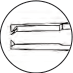 McPherson Corneal Forceps, with tying platform, straight, 1x2 teeth, 0.4mm