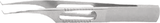 Hoskin Corneal Forceps straight, colibri Style, micro grooved Tips