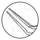 Bechert Forceps, Angled,Very Delicate,10mm Long Smooth Tips