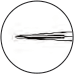 Kraff Capsule Tag Forceps, 11mm Long Tips,1.5mm Long Smooth Platform