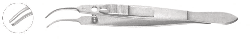 Moody Fixation Forceps, 1x2 Teeth 0.5mm with Lock right