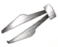 Vitreo-Retinal Forcep, Squeeze Handle, StraightForceps with1x2 Teeth 20G