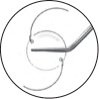 Livernois Pick-up & Holding Forceps, IOL Holding Forceps Highly Polished Conical Jaws, Angled
