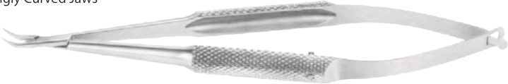 Troutman Needle holder, Delicate,Strongly Curved Jaws, with Lock