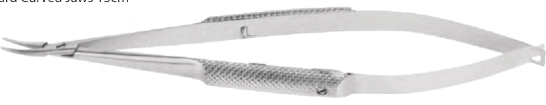 Barraquer Needle holder, Standard Curved Jaws13cm, Without lock