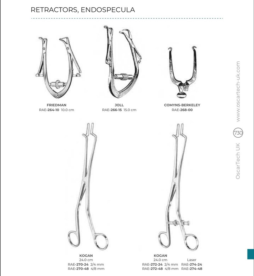 Retractors, Endospecula