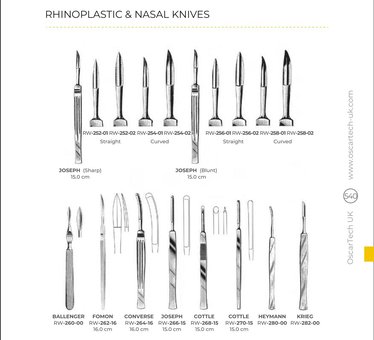Rhinoplastic & Nasal Knives