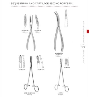 Sequestrum And Cartilage Seizing Forceps