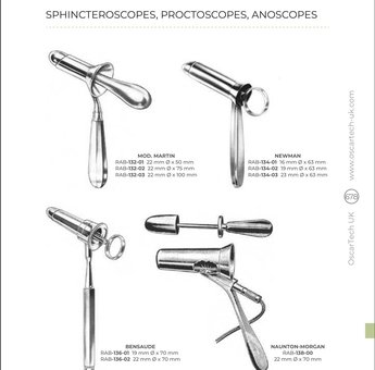 Sphincteroscopes, Proctoscopes, Anoscopes