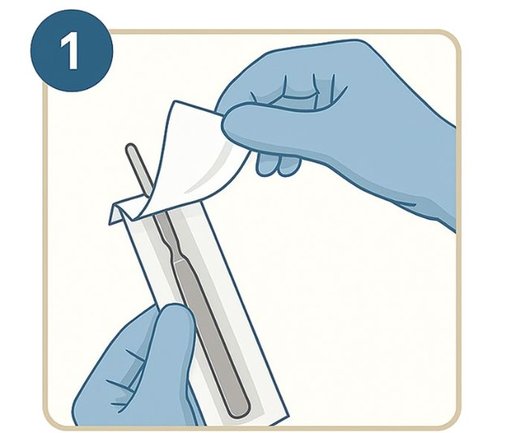 Open the sterile package