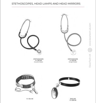 Stethoscopes, Head Lamps And Head Mirrors