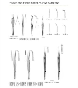 Tissue And Micro Forceps, Fine Patterns