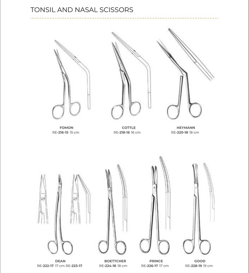 Tonsil And Nasal Scissors