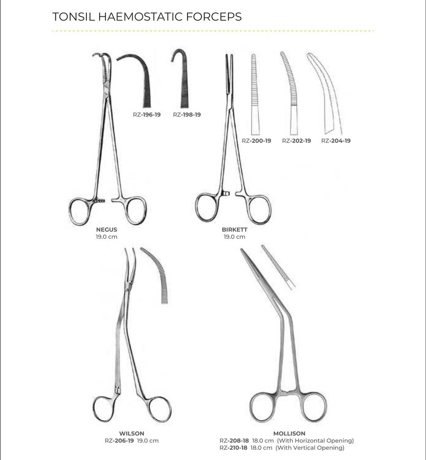 Tonsil Haemostatic Forceps